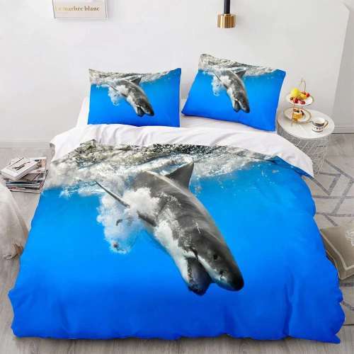 Blue Shark Bedding Cover