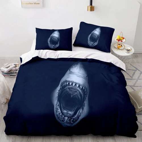 Navy Shark Mouth Bedding Covers