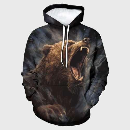 3D Roar Bear Hoodie