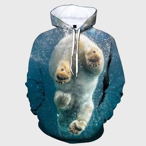 Swimming Polar Bear Hoodie