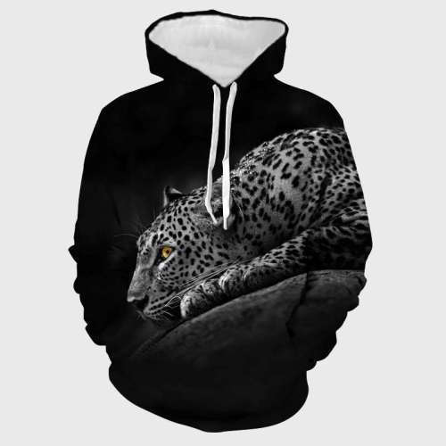 Black Leopard Hoodie