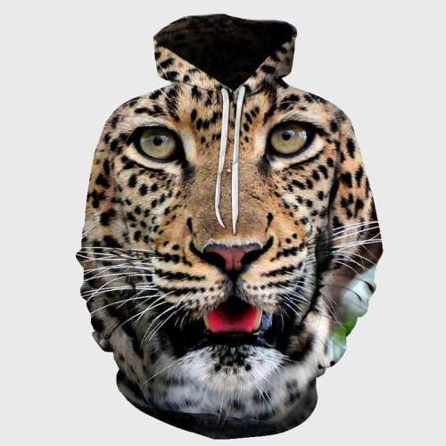 Leopard Face Hoodie