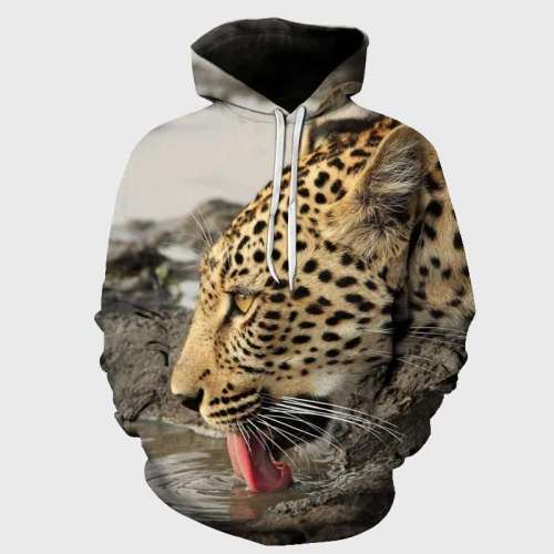 Drinking Water Leopard Hoodie