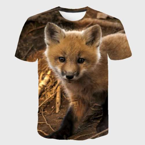 Baby Fox Print T-Shirt
