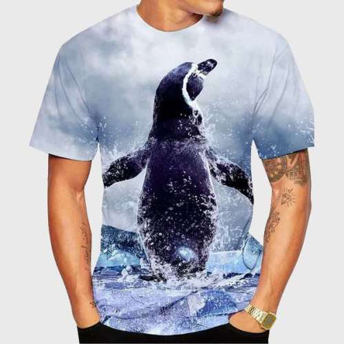 Animal Penguin Print T-Shirt