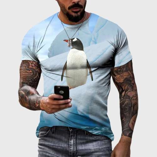Penguin Pattern T-Shirt