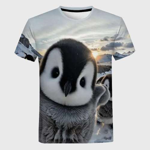 Baby Penguin Print T-Shirt