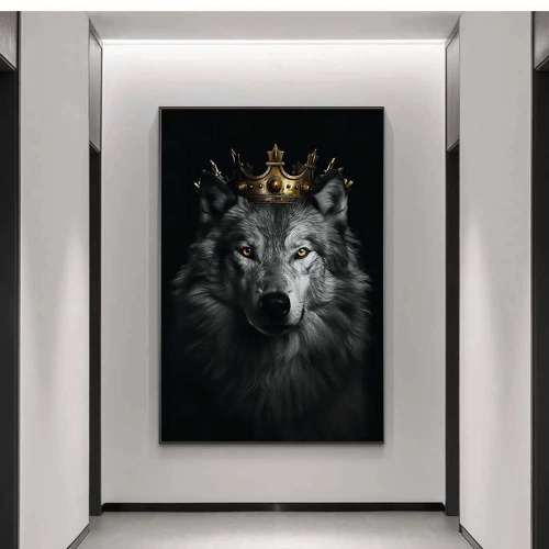 Wolf With Crown Wall Art