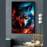 Fire Wolf Wall Art