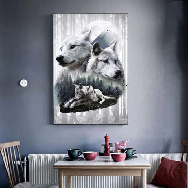 White Wolf Packs Wall Art