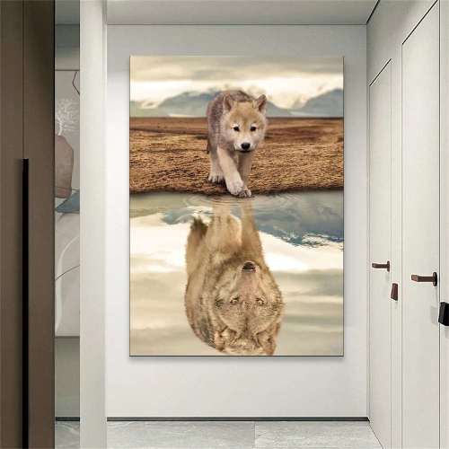 Living Room Wolf Wall Art