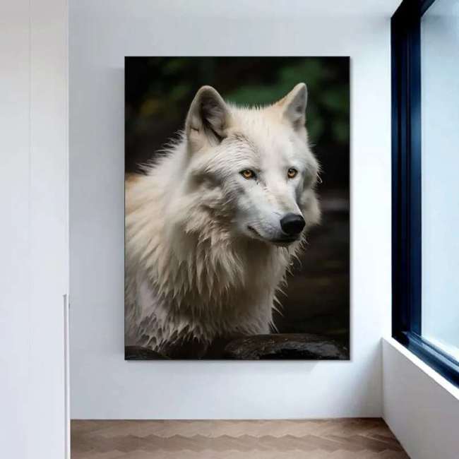 Arctic Wolf Print Wall Art