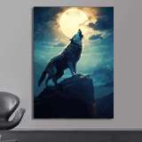 Wolf Howl Mountain Wall Art