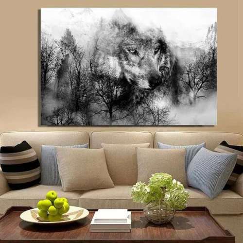 Wolf Painting Wall Art