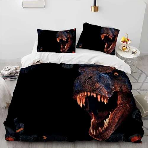 Black Dinosaur Face Bedding Sets