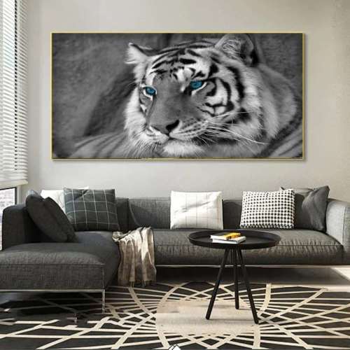 3D Tiger Print Wall Art