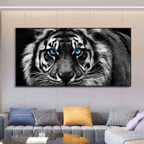 Black Tiger Print Wall Art