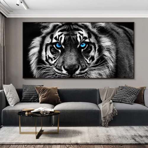 Black Tiger Print Wall Art