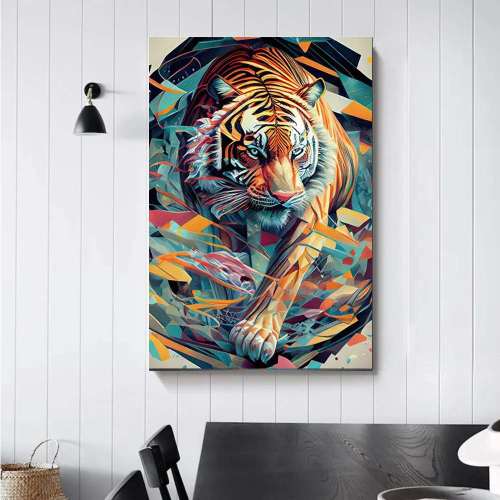 Colorful Tiger Wall Art