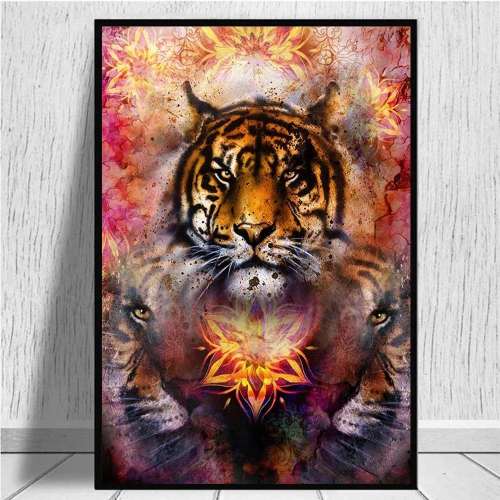 Abstract Tiger Print Wall Art