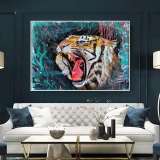 Tiger Roaring Canvas Wall Art
