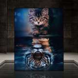 Cat Tiger Print Wall Art