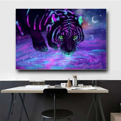 Galaxy Tiger Canvas Wall Art