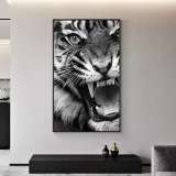 Angry Tiger Print Wall Art