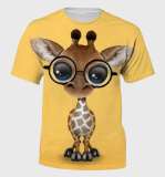 Yellow Cartoon Giraffe T-Shirt