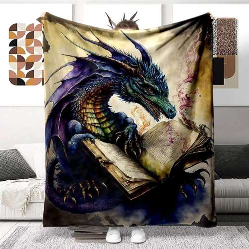 Reading Dragon Blanket