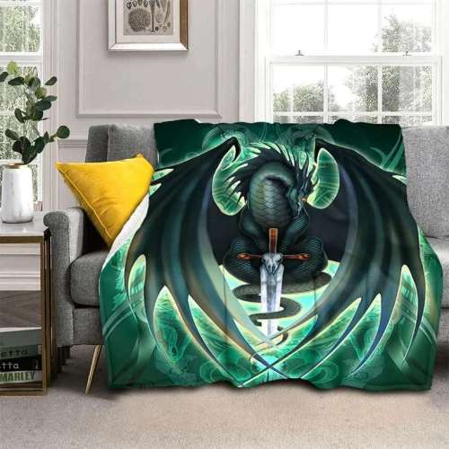 Sword Dragon Blanket
