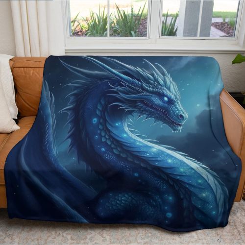 Blue Dragon Plush Blanket