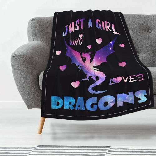 Just A Girl Who Loves Dragon Blanket
