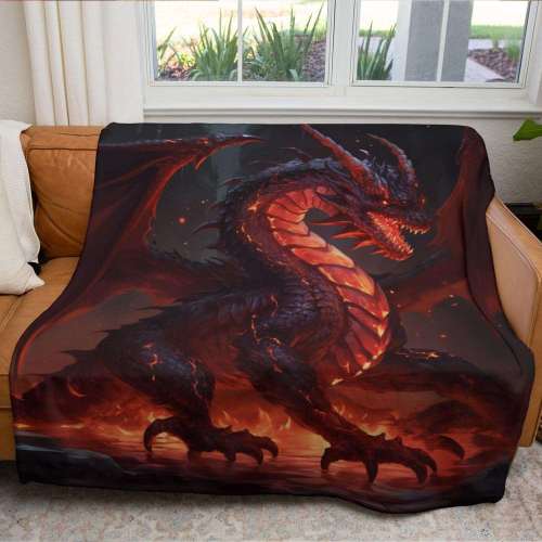 Fire Dragon Throw Blanket