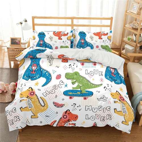 Cartoon Music Dinosaur Bed Sets