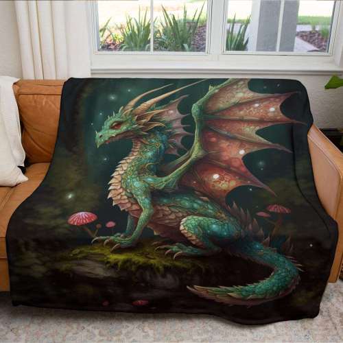 Cartoon Dragon Blanket