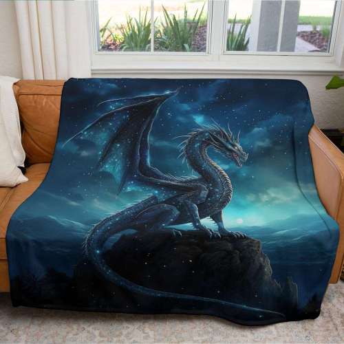 Galaxy Dragon Blanket