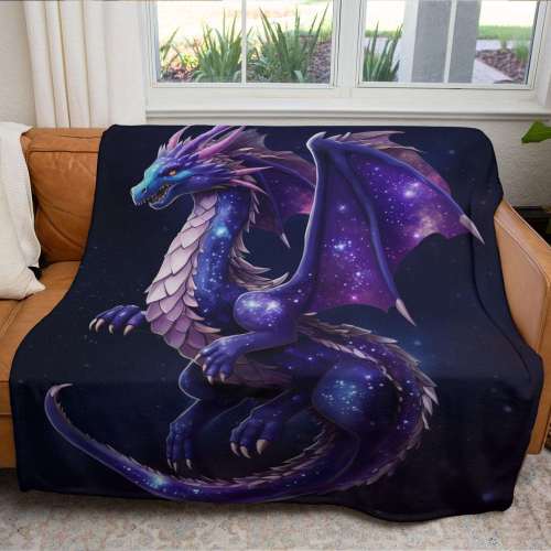 Cartoon Dragon Print Blanket
