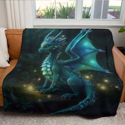 Baby Dragon Throw Blanket