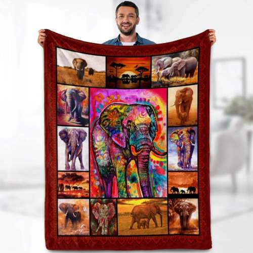Elephant Pattern Blanket