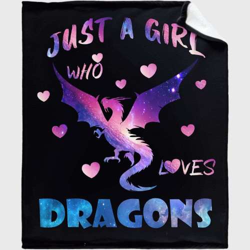 Just A Girl Who Loves Dragon Blanket