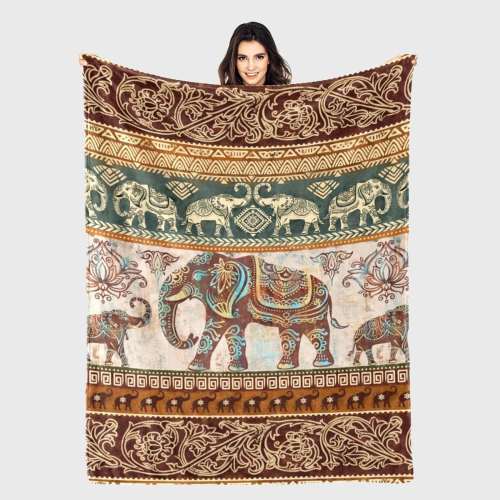 Vintage Elephant Blanket