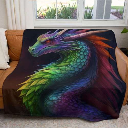Colorful Dragon Blanket