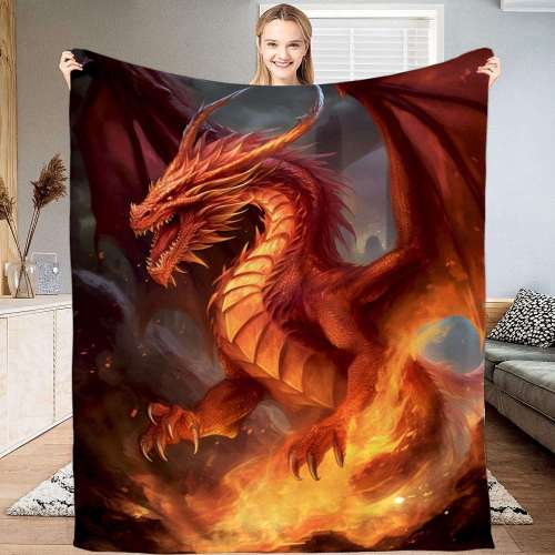 Flame Dragon Blanket
