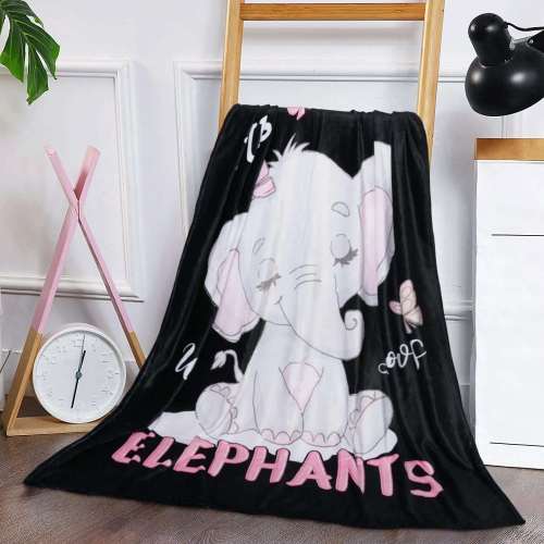 Cute Cartoon Elephant Blanket