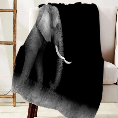 Black Elephant Blanket