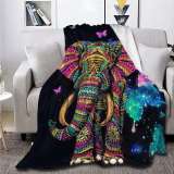 Geometric Elephant Blanket
