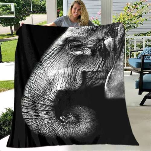 Elephant Graphic Blanket