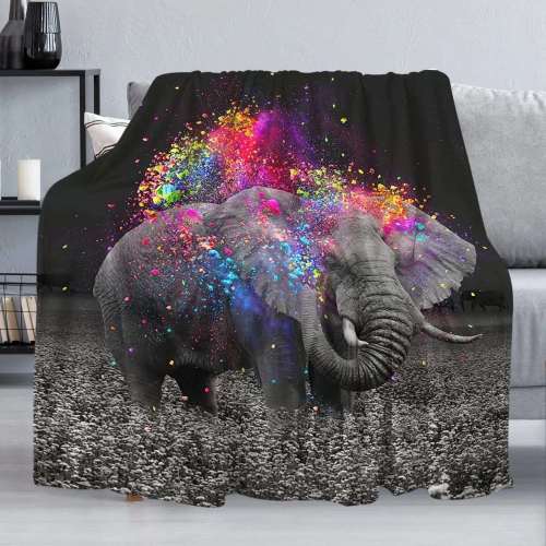 Galaxy Elephant Blanket