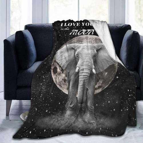 I Love You Mom Elephant Blanket